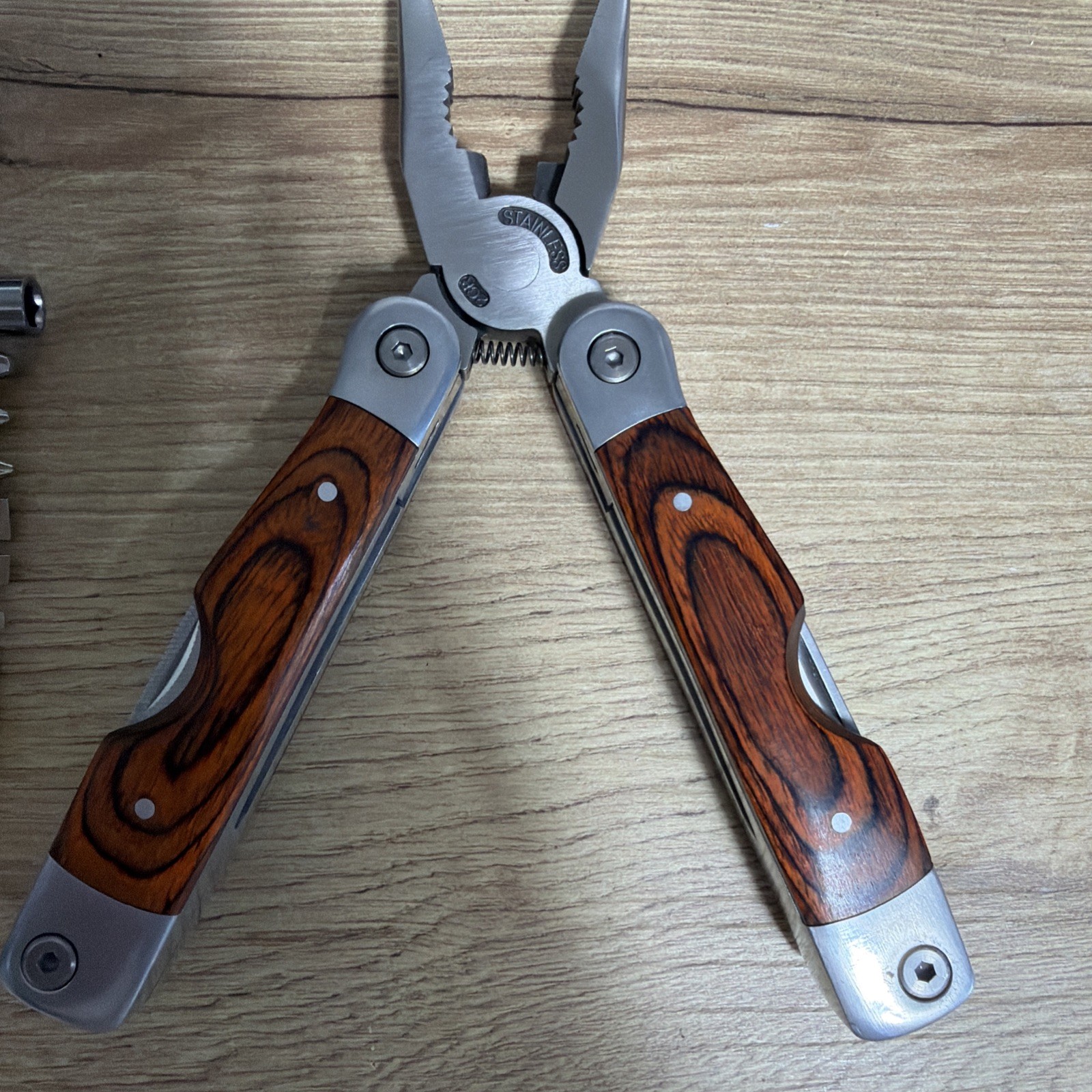 UnBranded 12 In 1 Multi Tool With Sheath And 10 Bits Stainless Steel