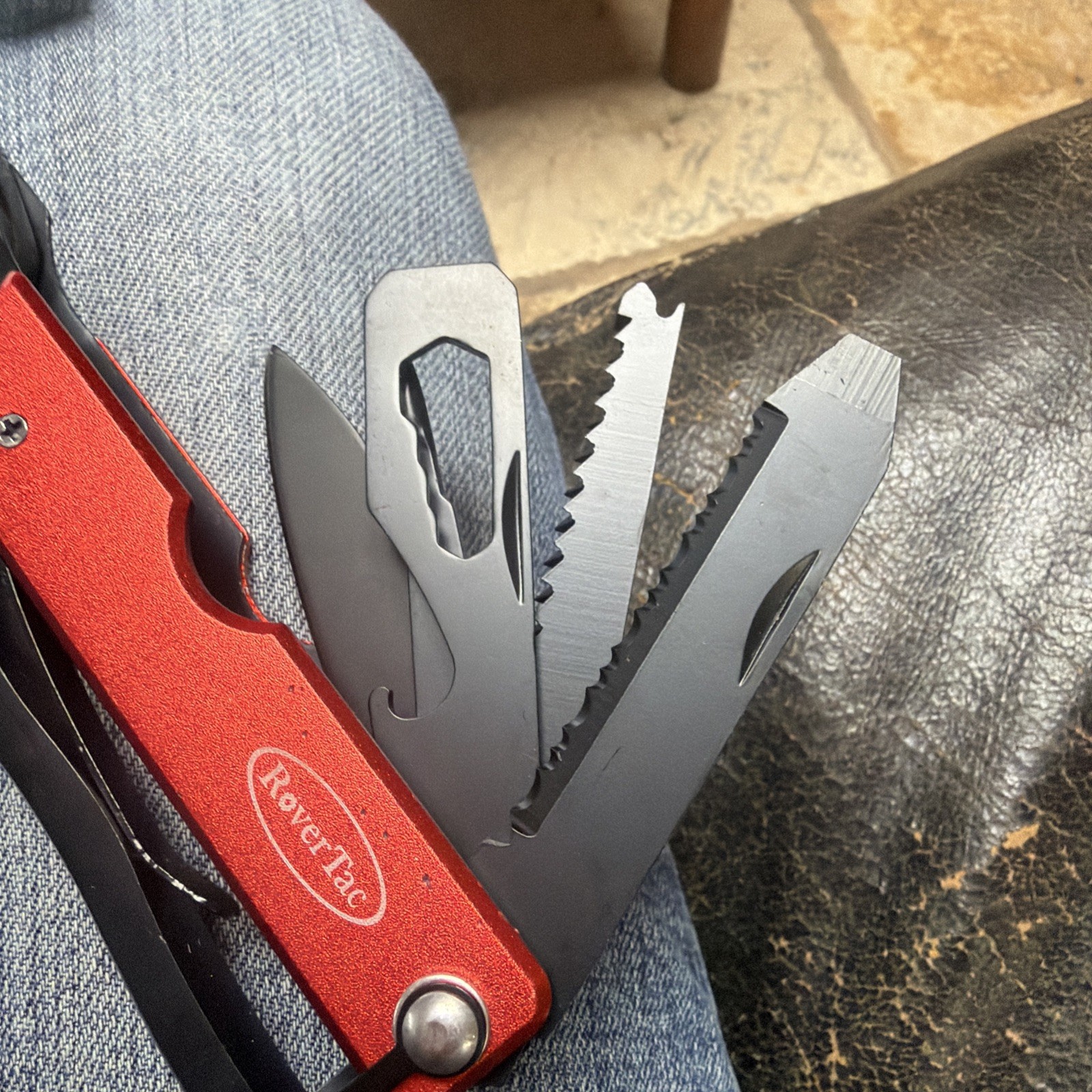 Rovertac Multi Tool Hammer Saw Axe Knife Wire Cutter Pliers Wrench Screwdriver +