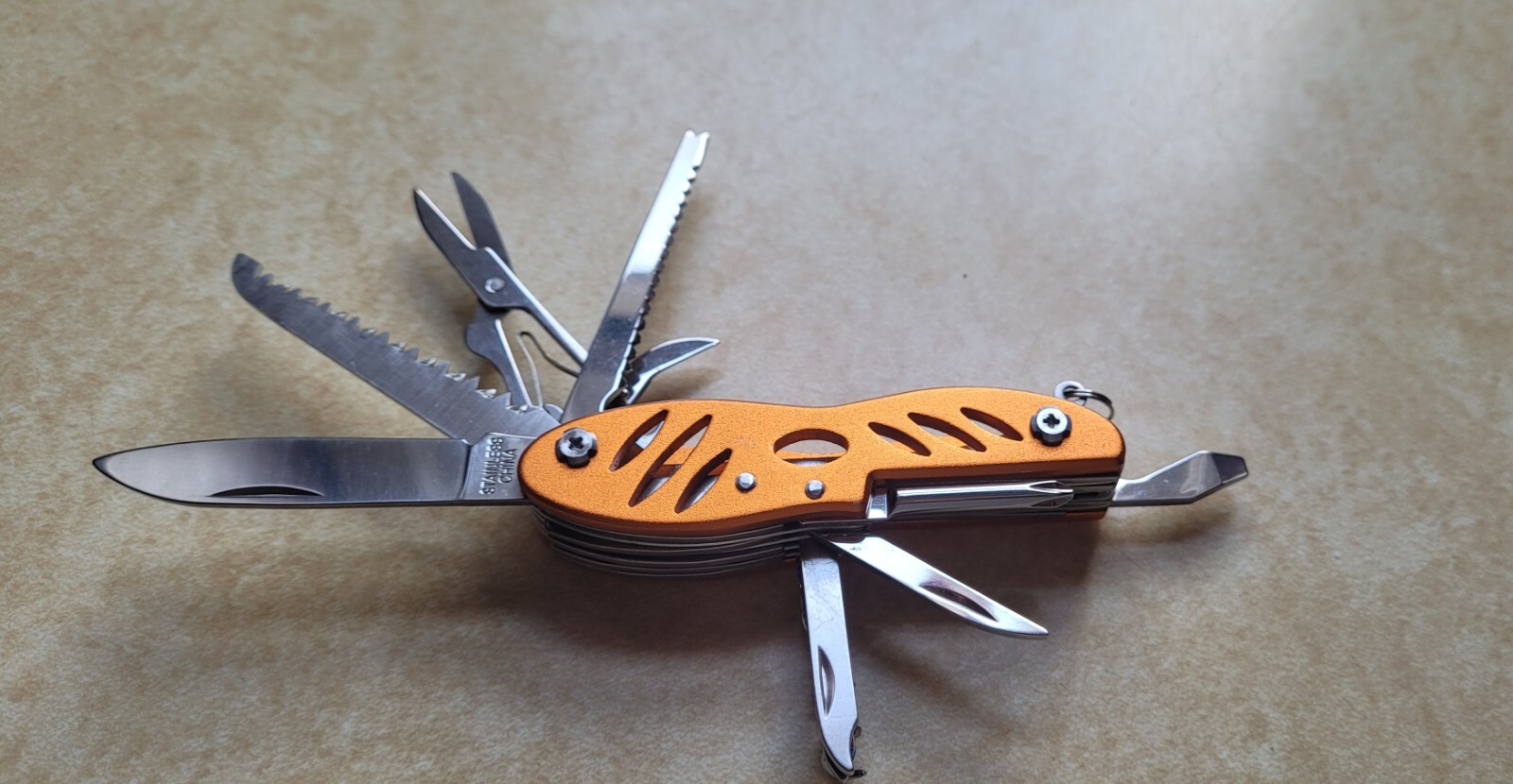 Orange Columbia Multi Tool Knife 3 5/8″ Long