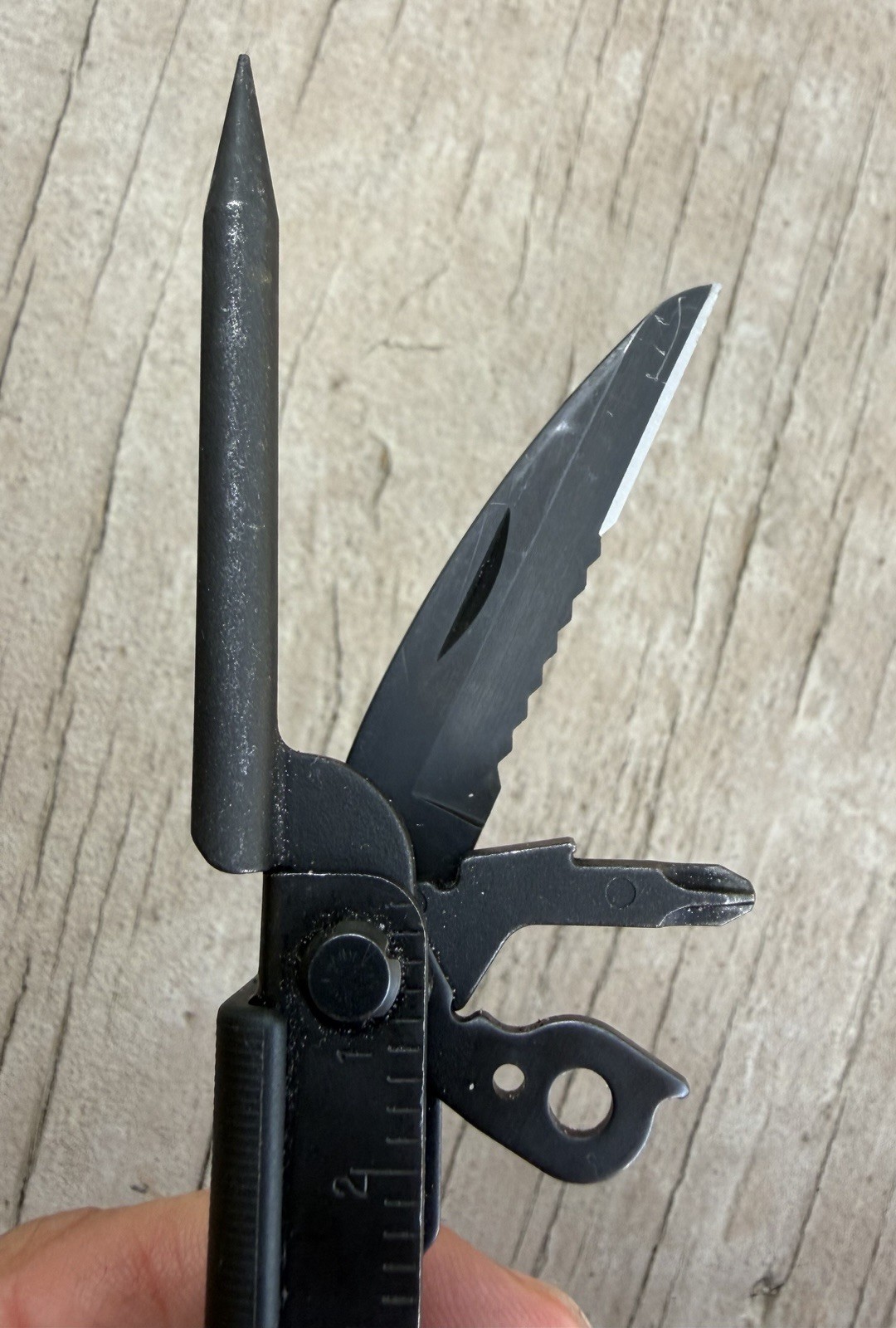 GERBER DET MULTIPLIER CAMPING BLACK OXIDE NEEDLE NOSE MULTI TOOL KNIFE W/SHEATH
