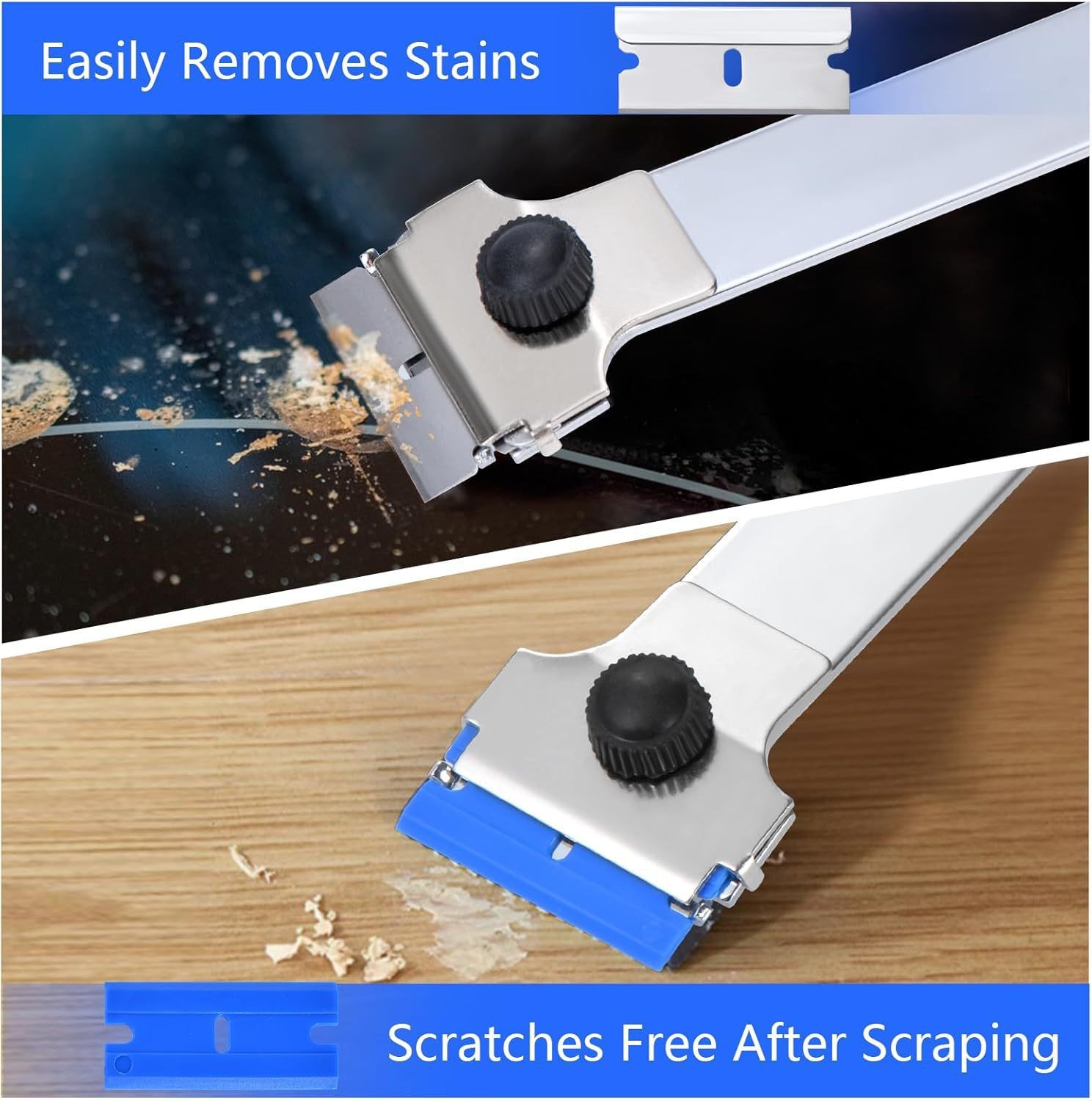 Long Handle Adhesive Scraper Extended Pole Razor Blade Remover Tape Film