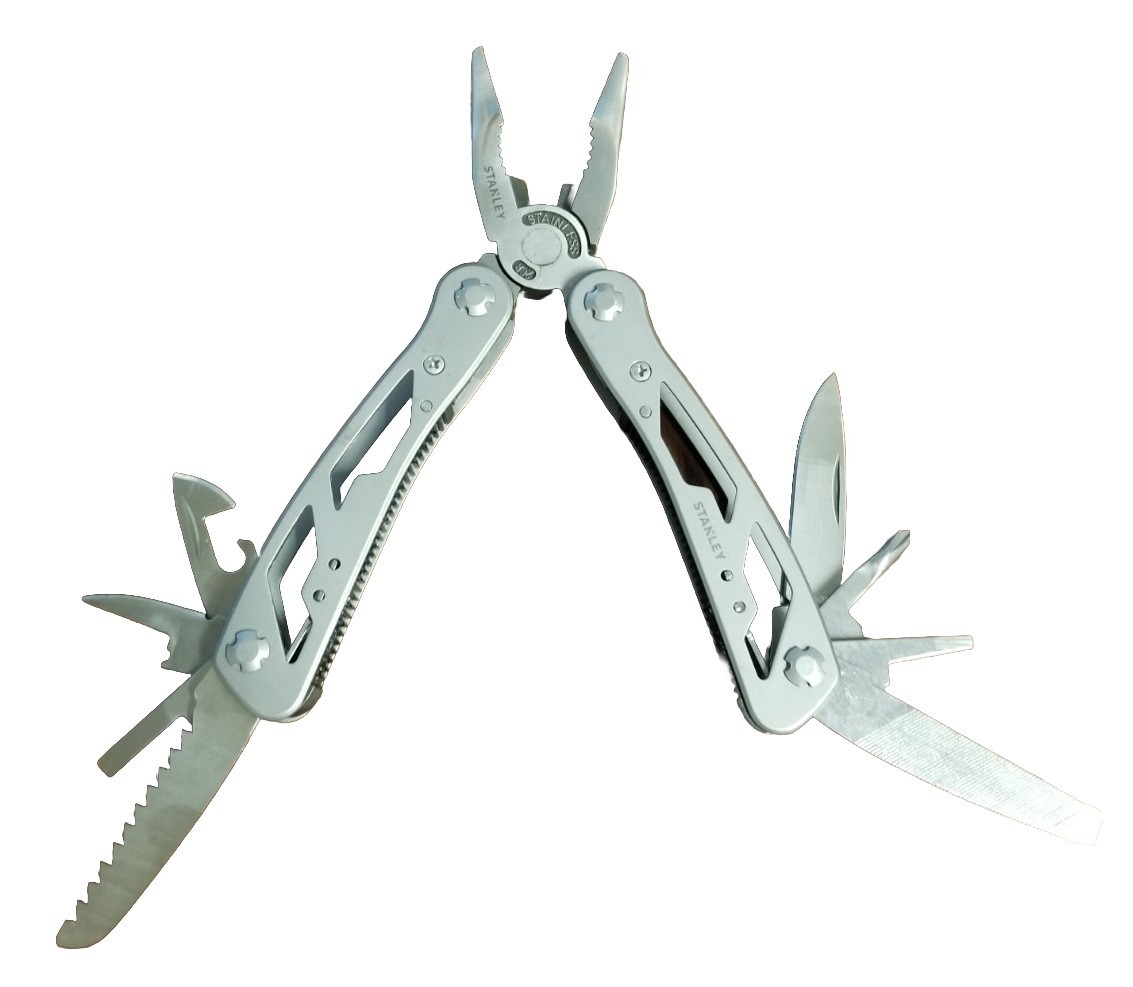 STANLEY 12-in-1 Multi-Tool with Belt Loop Pouch Stainless Steel