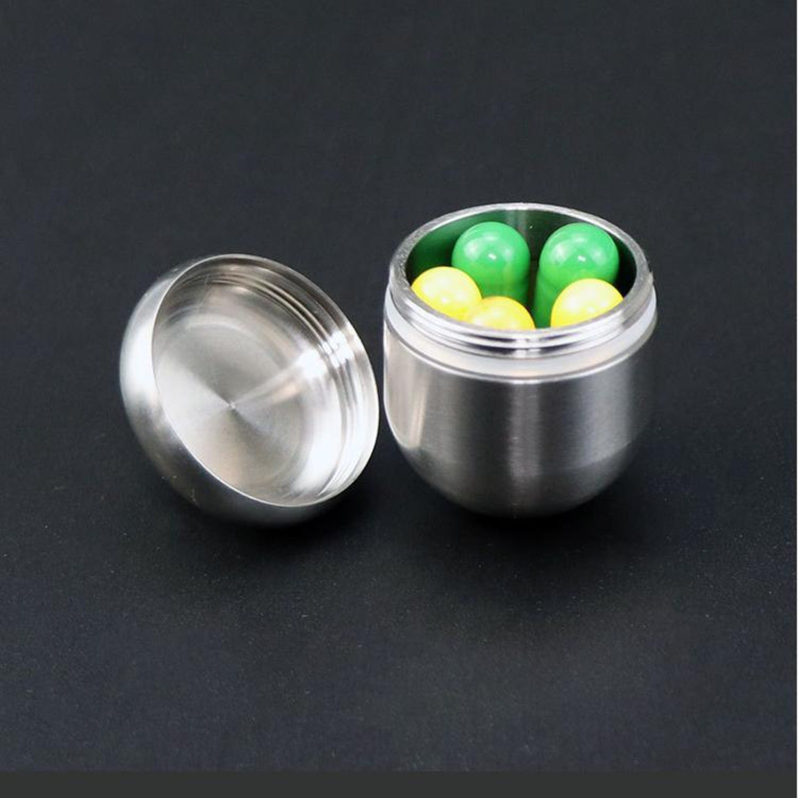 Pure Titanium Pill Holder Case Container Organizer Waterproof Portable Keychain