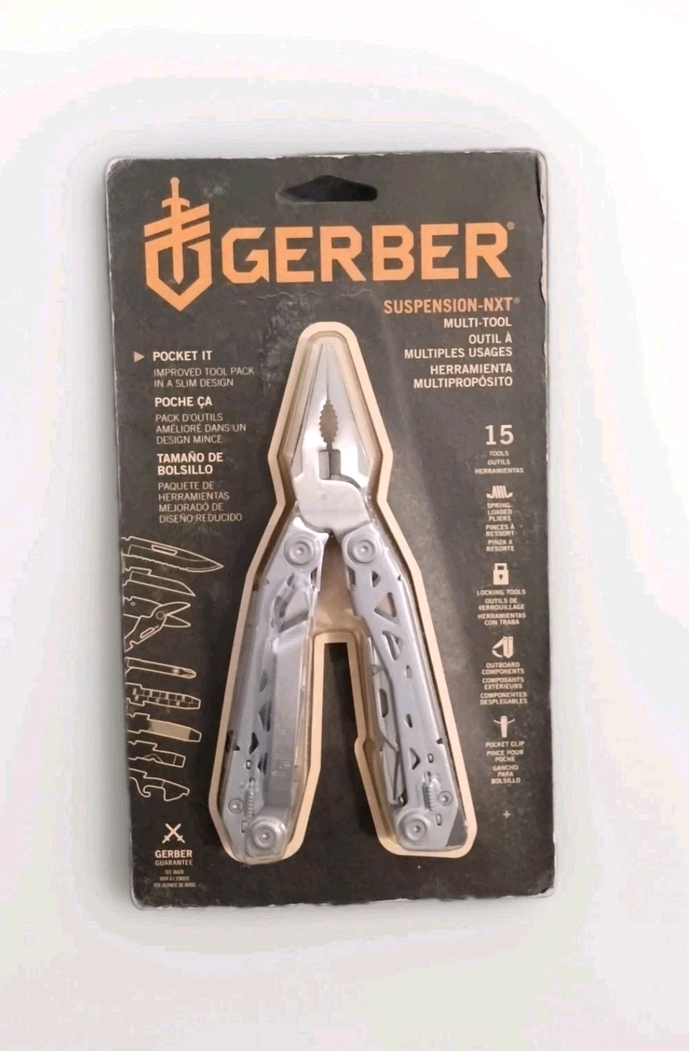 Gerber Suspension-NXT 15 Tool Multi-Tool, Stainless Steel, Slim Design – NEW