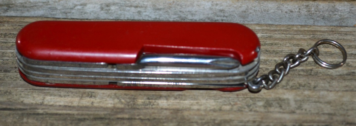 OEM Wenger Delemont Master Fisherman Swiss Army 85mm Red Multi-Tool Knife–Good