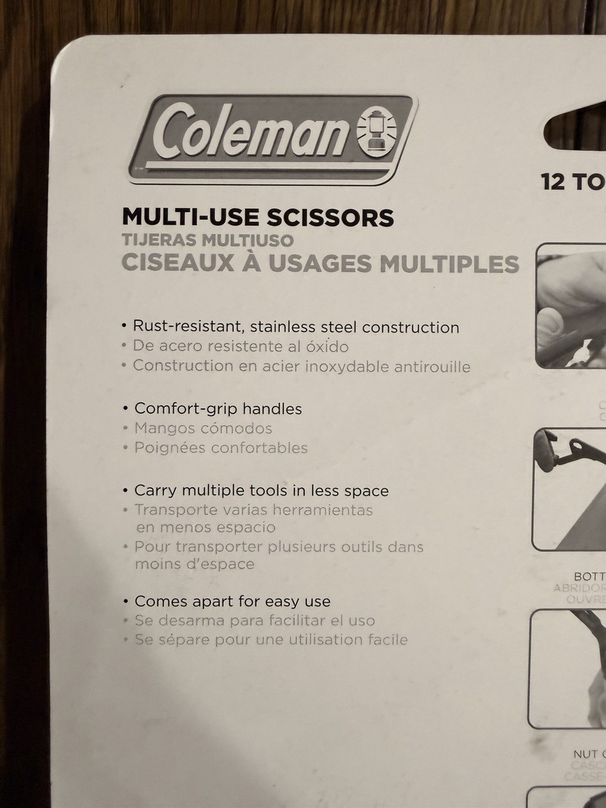 Coleman Multi-Use Scissors 12-in-1 Multi-Tool Black/Red 0321-03749