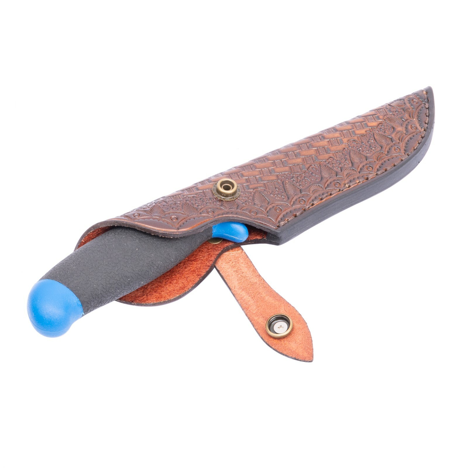Knife Sheath Hand Made Leather with Fixed Blade Knife