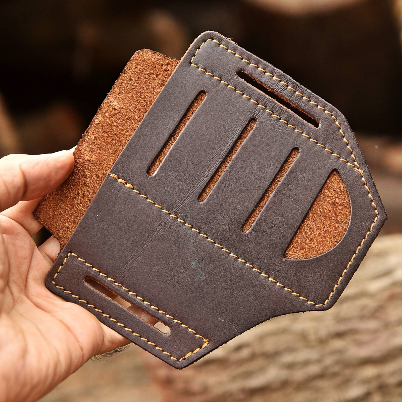 Custom Belt Organizer Multitool Leather Sheath LeatherMan Knife Flashlight Torch