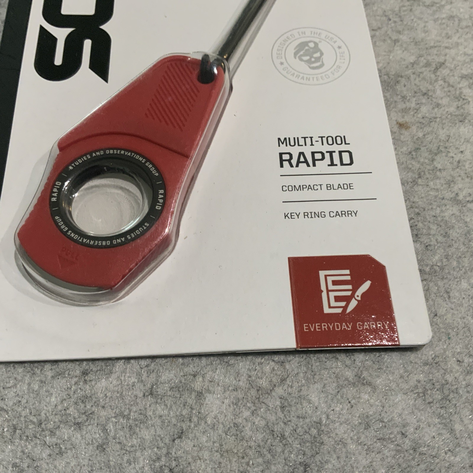 SOG Multi Tool Rapid Compact Blade Knife Rescue Red New