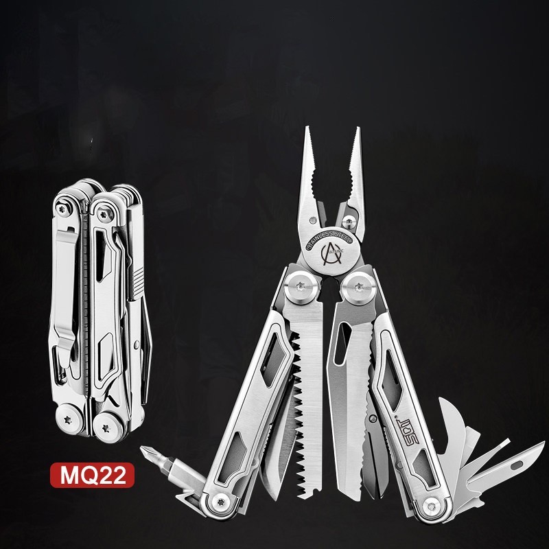 MQ21 Folding Multi Tool Pliers with Blade Screwdriver EDC Car Emergency Tool