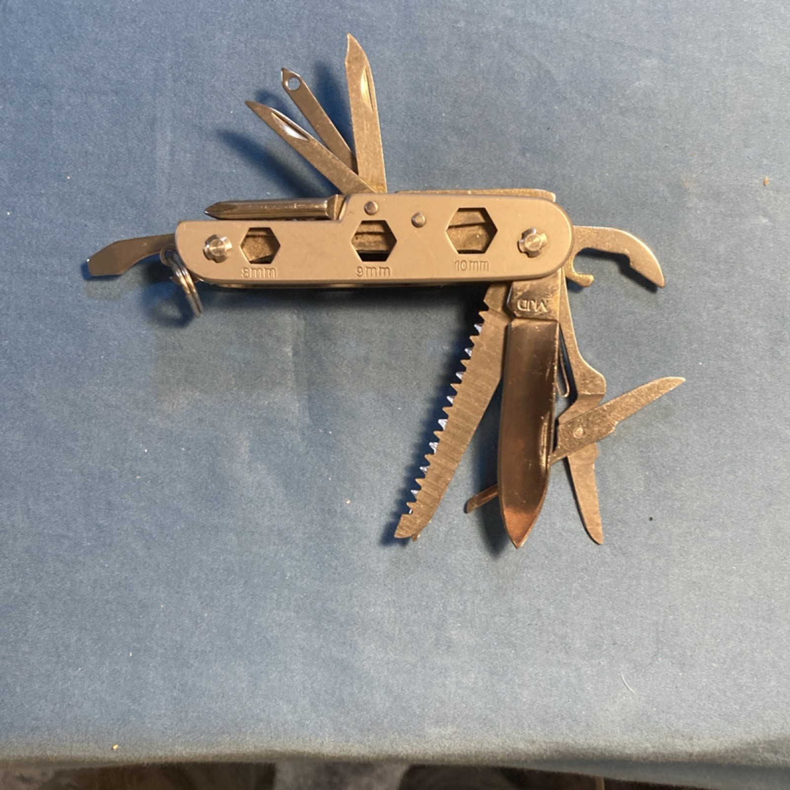 Winchester Silver Stainless Steel Multi-Tool, 10 Tools, Knife, Hex Wrench