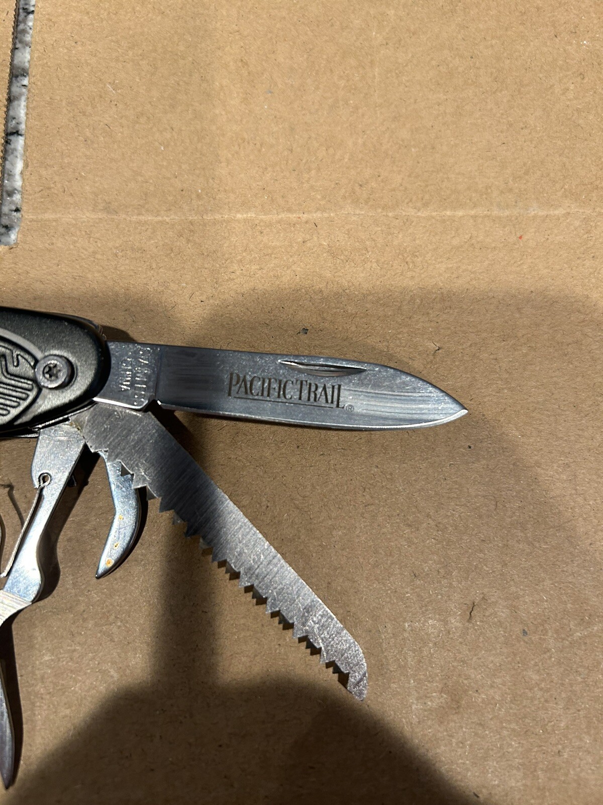 Pacific Trail Multi Tool Scissors Saw Bottle Opener Can Opener Corkscrew Awl