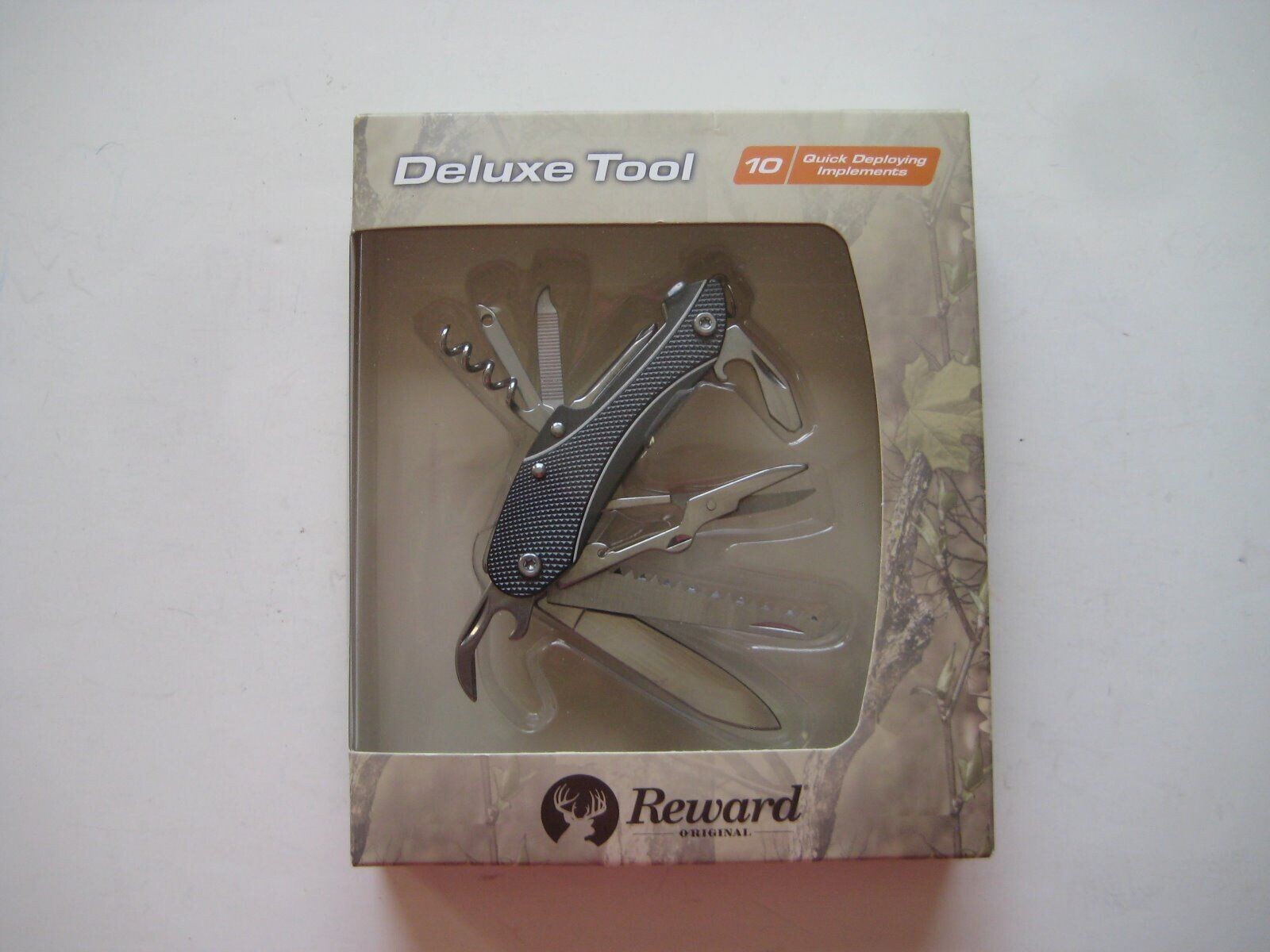 Reward Original LED Multi-tool 8 Quick Deploying Implements Graphite Black New