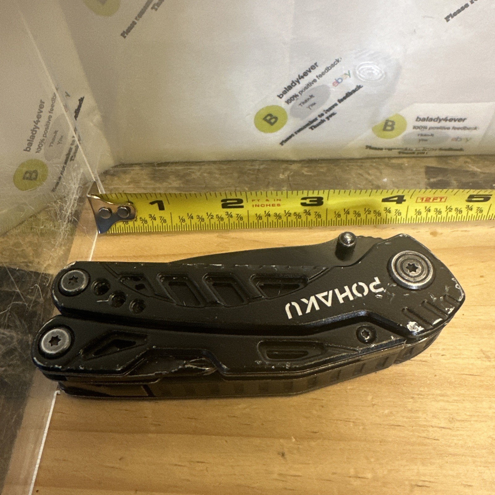 Multitool Knife, Pohaku 13 in 1 Pocket Multitool, Multi Tool with 3″ Large Blade