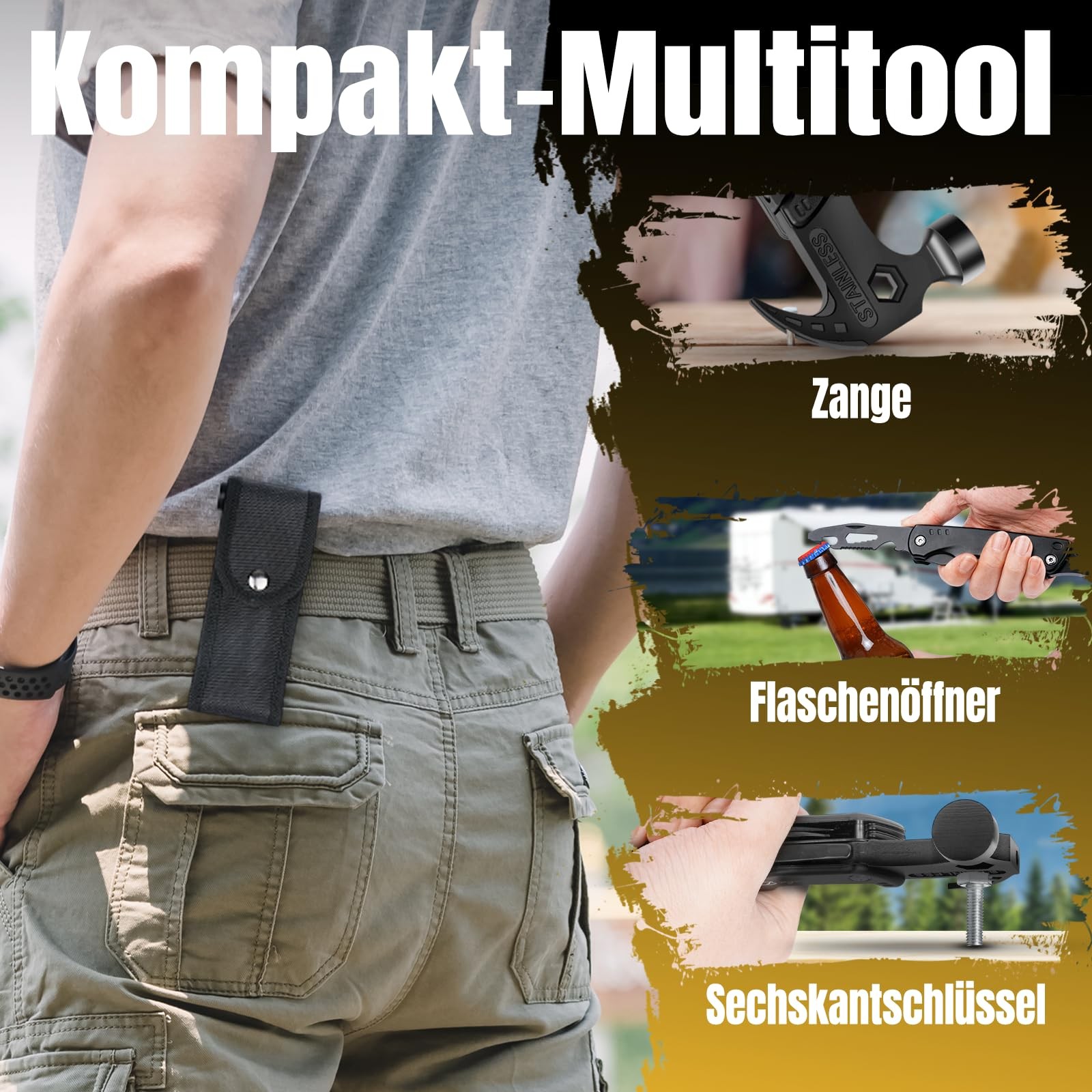 Gifts for Men, Fathers Day Gifts for Dad, 16 in 1 Multitool Survival…