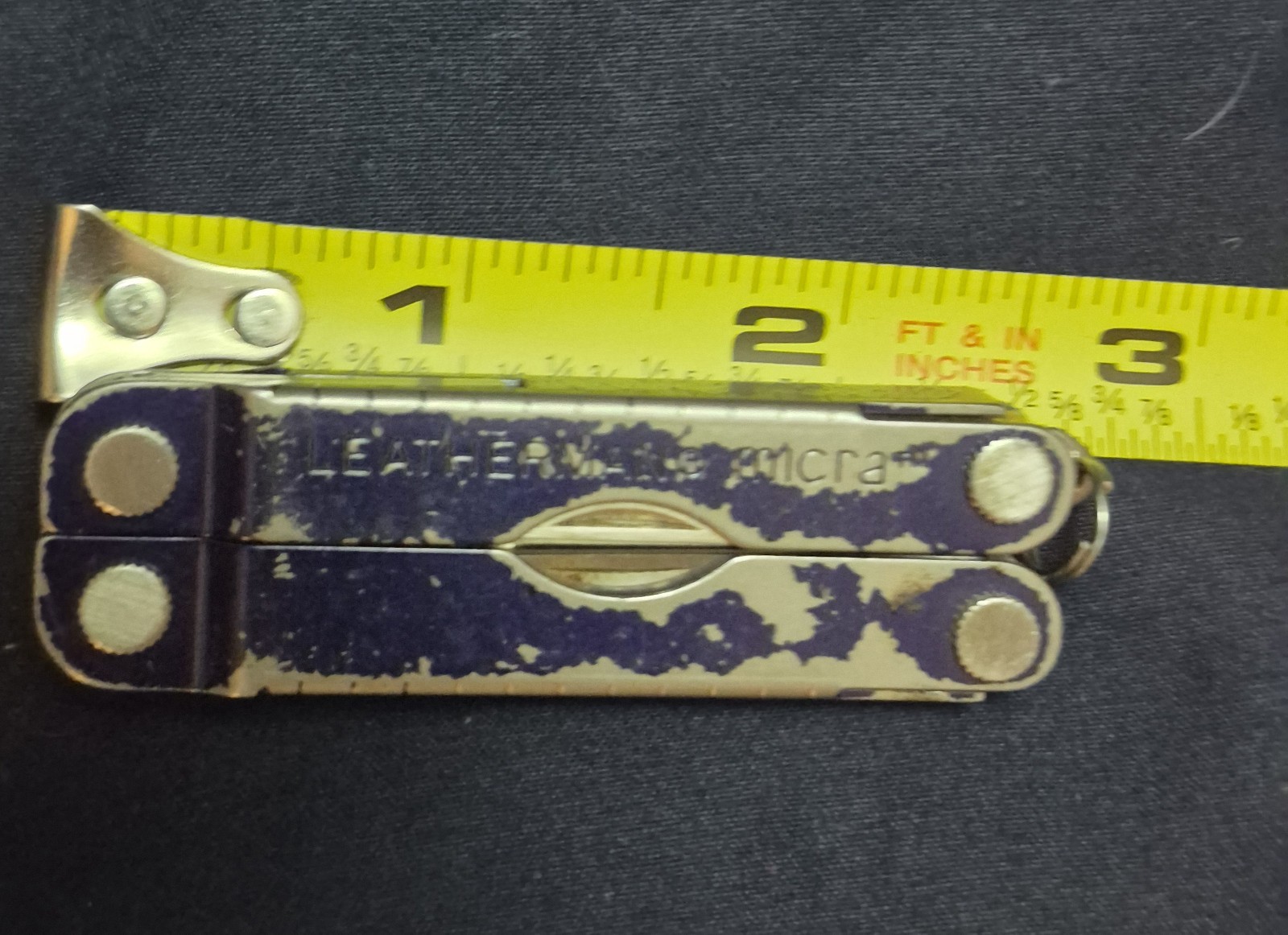 Leatherman Micra 10-Tool Multi-Tool 2″ Straight Blade Blue/Silver Lanyard 2.5″