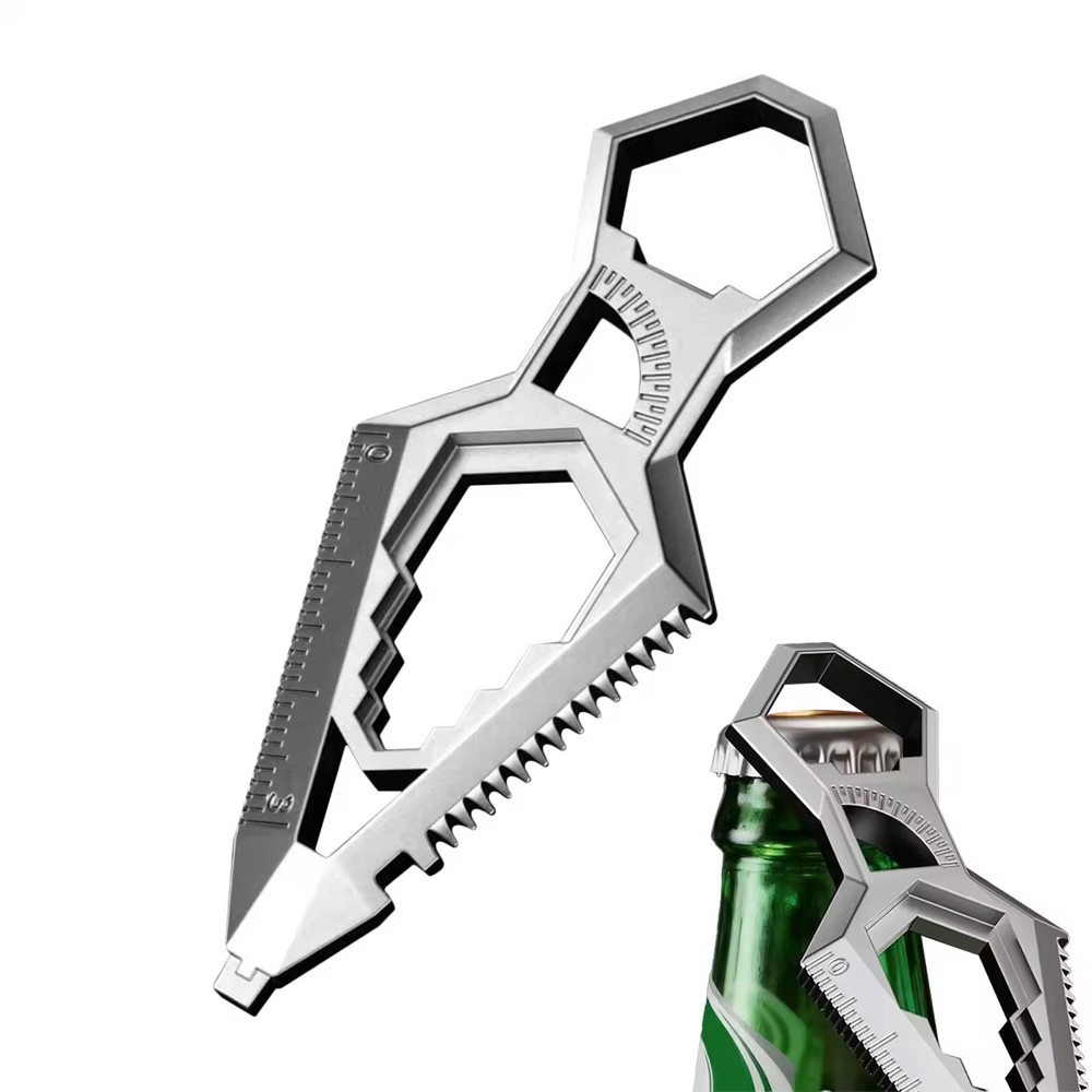 Portable Heavy Duty EDC Metal Keychain Multi-Tool Bottle Opener Men’s Gift