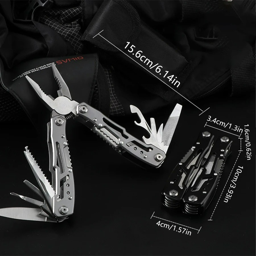 Camping Multitool Folding Knife Pliers Stainless Steel Survival Outdoor Tool