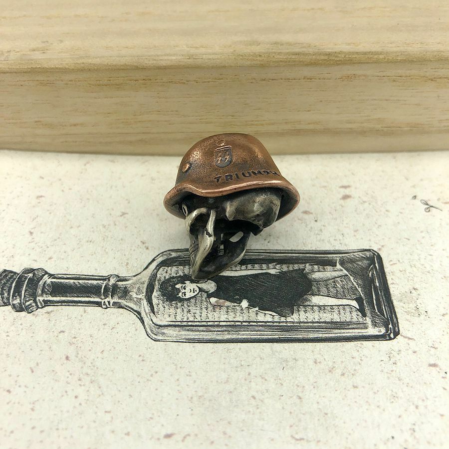 EDC Pirate Skull Key Pendant White Brass Knife Beads Lanyard Pendants DIY Tools