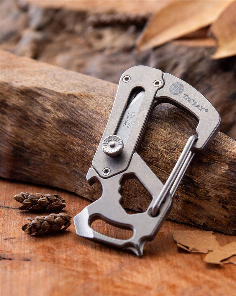 Titanium Alloy Keychain EDC Multifunction Tool Wrench Screwdriver Bottle Opener