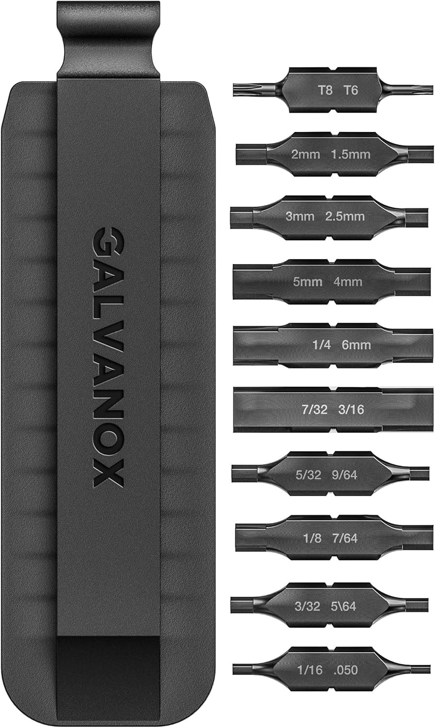 Bit Kit for Leatherman Multi-Tools, 10 Piece Flat-Bit Hex Set with Holder (59HRC