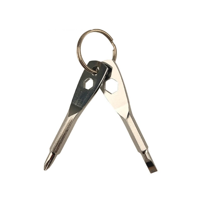 Keychain Screwdriver Men Gifts Tool Stocking Stuffers Portable for Key Shaped