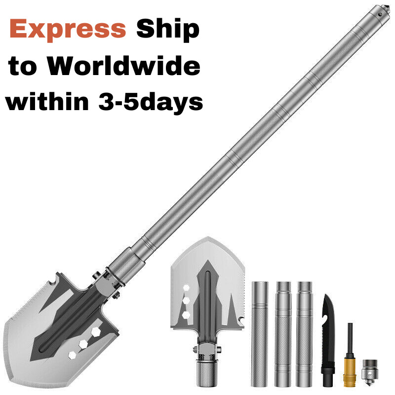 23 in 1 stainless steel Outdoor camping offroad purpose folding shovel express