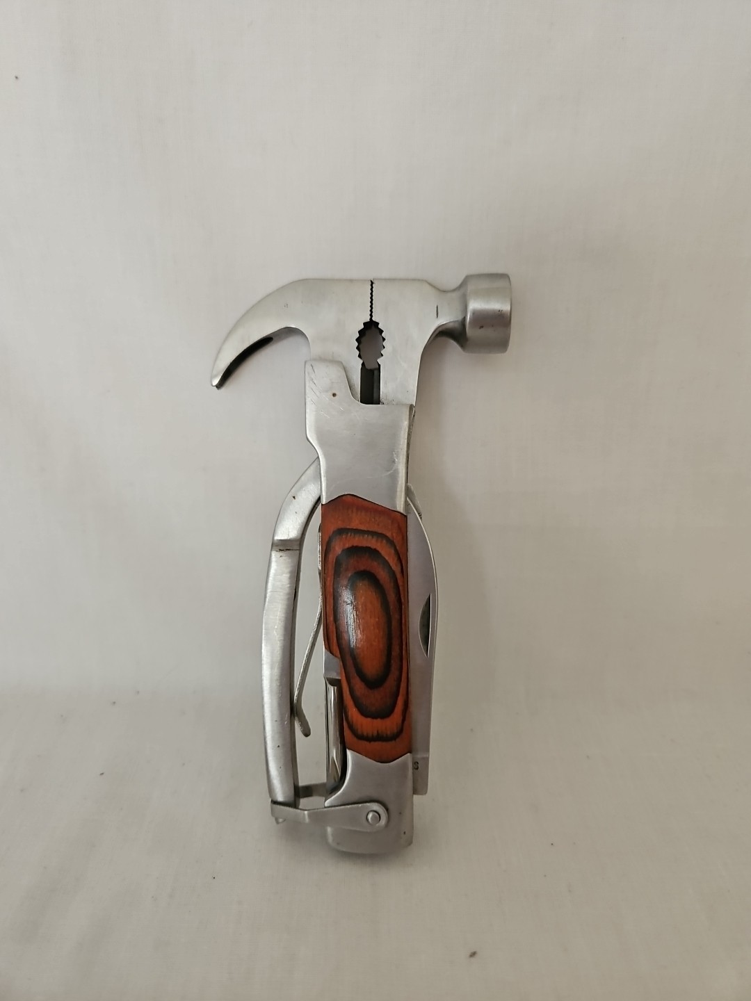 Sheffield 12913 The Hammer 14-In-1 Multi Tool Stainless Steel & Hardwood Handle