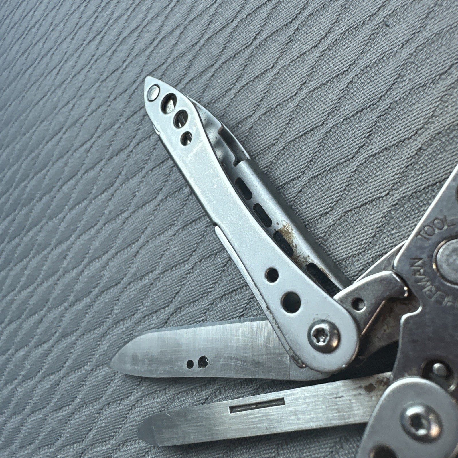 LEATHERMAN STYLE CS Black 6 Multitool Carabiner Knife File USA Retired NICE COND