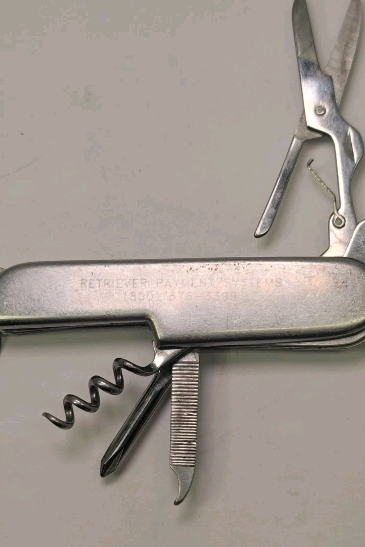Vintage Stainless Steel Multi Tool Pocket Knife Swiss Type