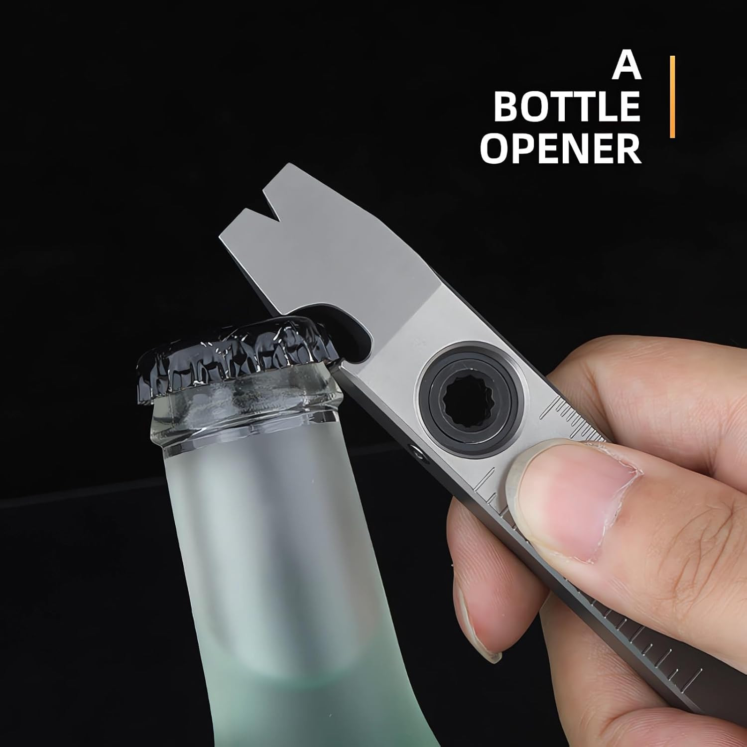 Titanium Pry Bar,Multi-Tool,Edc Tool,Versatile Pry Tool,Bottle Opener,Wrench,Rat
