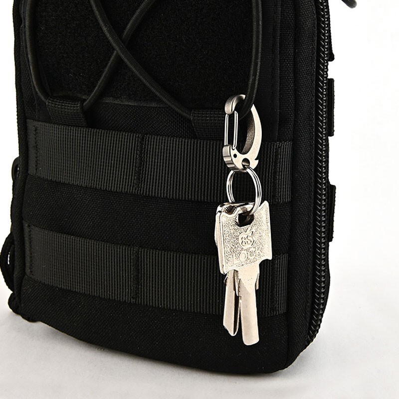 Hot Mini Titanium Alloy Key chain Carabiner Outdoor Travel Size Hanging Buckle