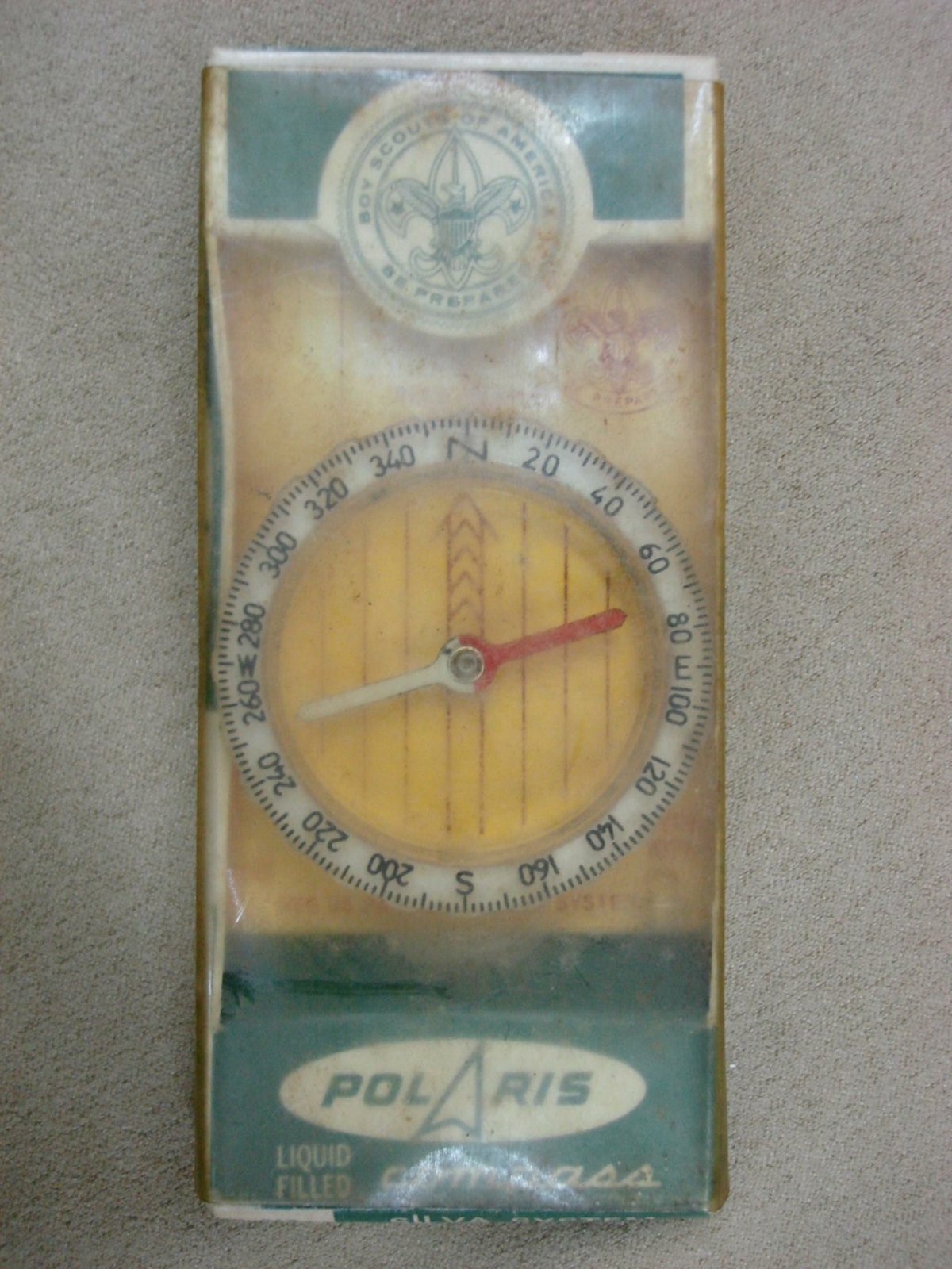 VINTAGE BOY SCOUTS OF AMERICA ASSORTED TOOLS COMPASS IN OB, WHET STONE, RAZOR!