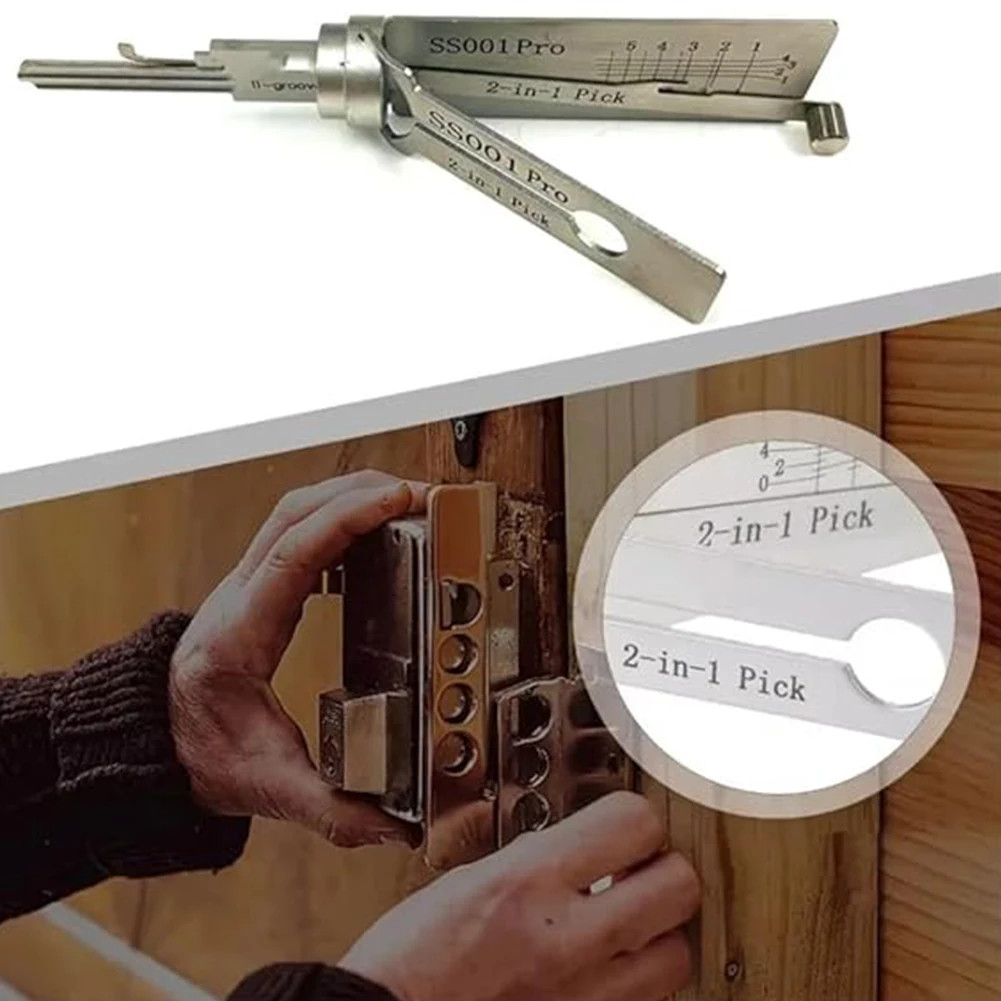 Stainless Steel Key Decoder SS001 Precision Hook O-Ring Pick Repair Hand Tool