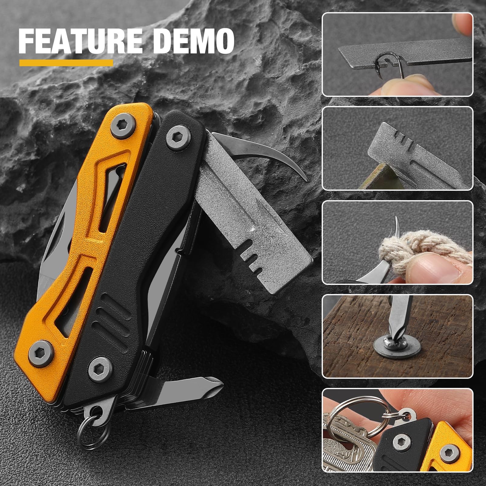 VIRENKNIFE Multitool,13-in-1 Stainless Steel Multi Tool Pliers with Pocket ,B…