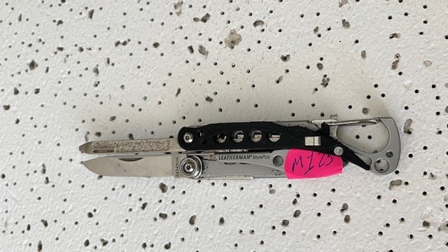 Vintage Leatherman Style CS Black Scissors File Knife Multi Tool – – – – –