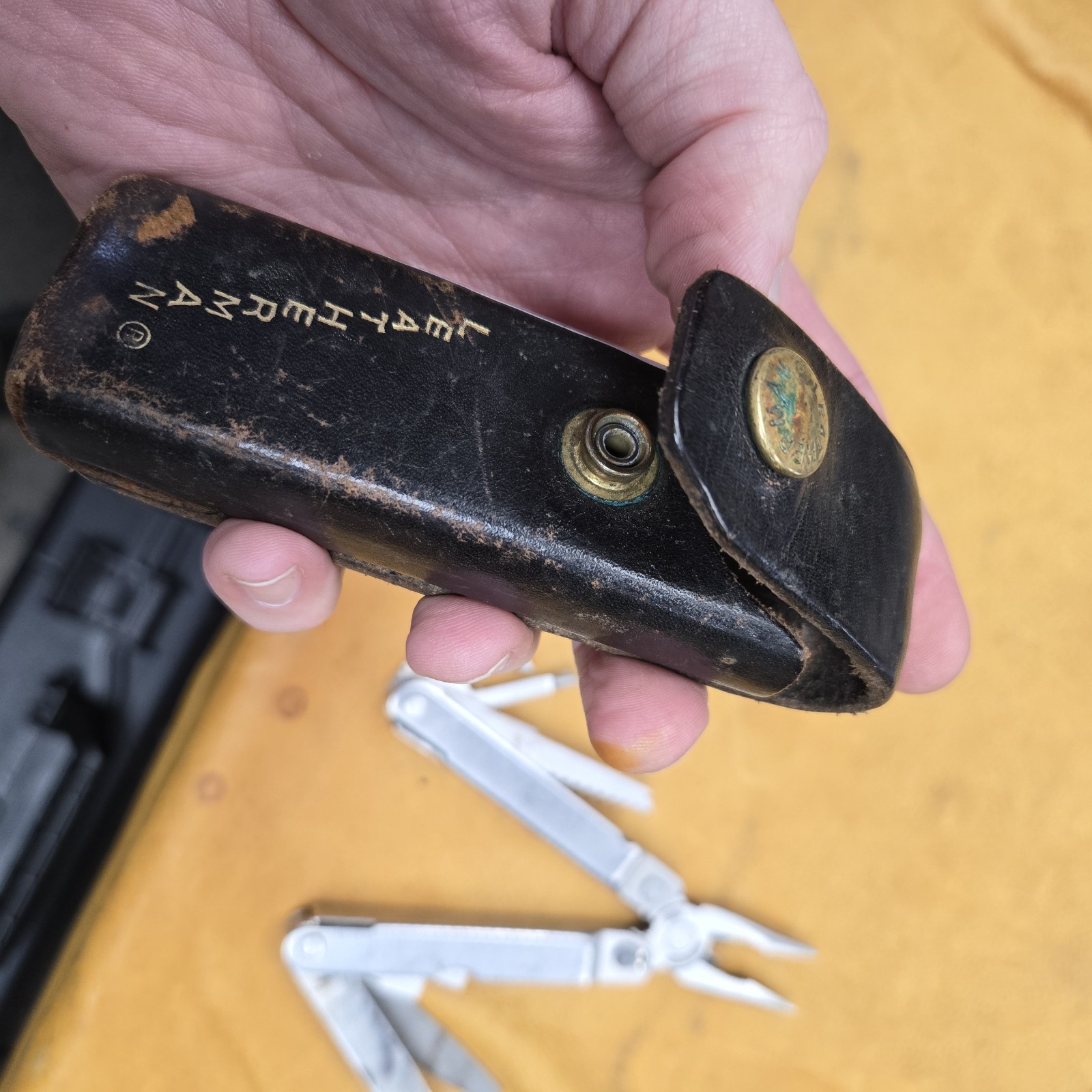 Original Vintage Leatherman Super Tool Pat. Pending Leather Sheath