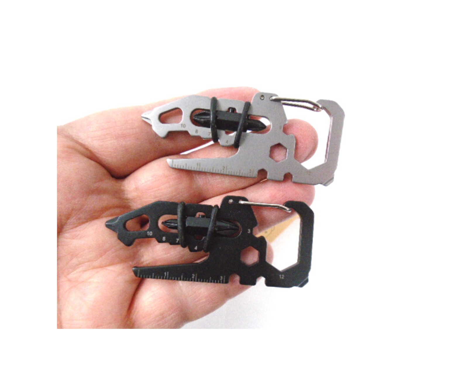 15 In 1 Multi Tool Card Stainless Steel Key Chain Clip EDC Ready