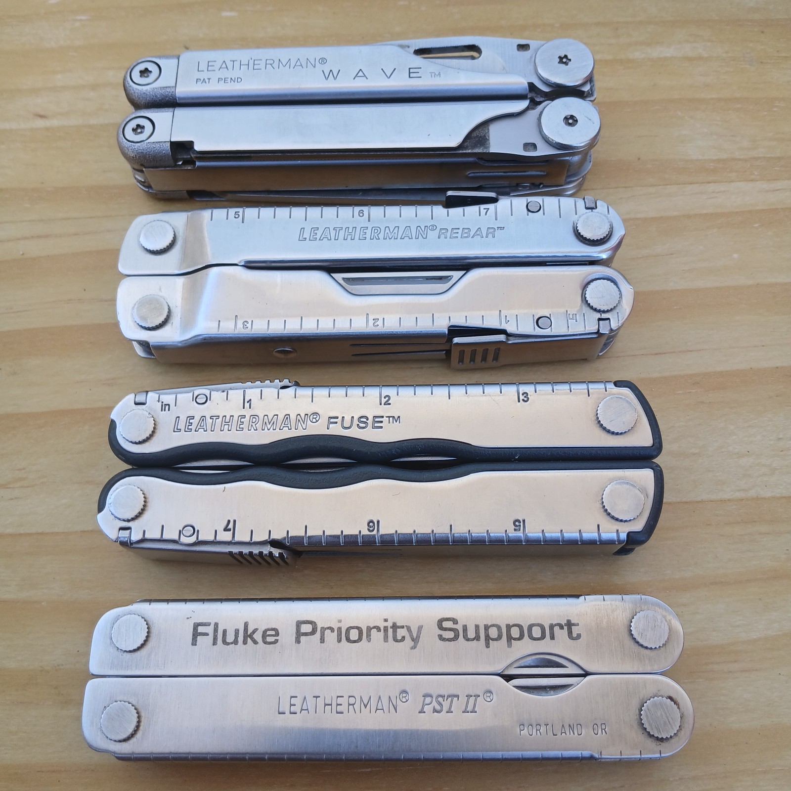 LEATHERMAN Multi tool LOT of 4 | PST II, Rebar, Wave, Fuse