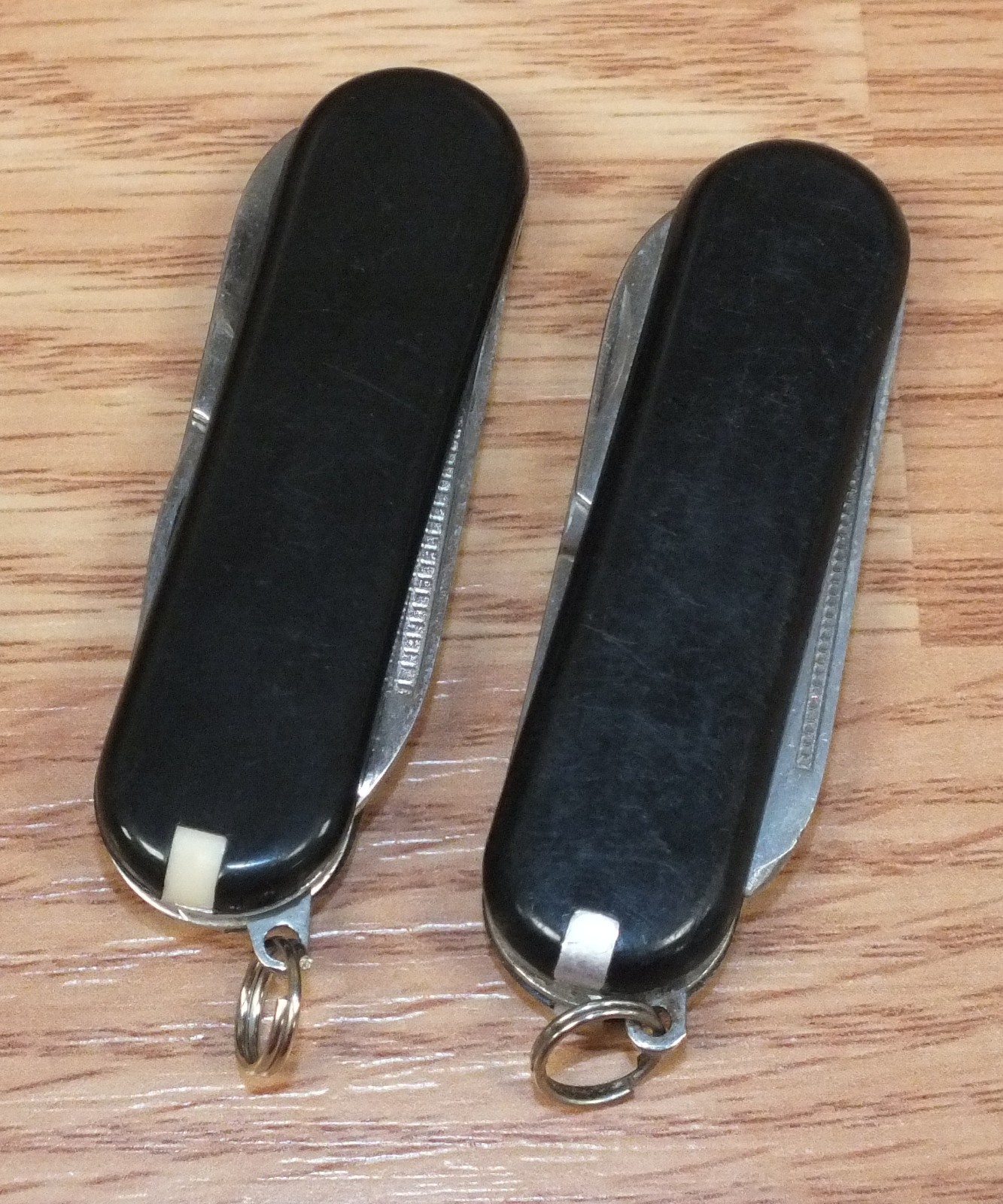 Lot of 2 Unbranded Black & Silver Tone Small 2″ (inch) Multi Tool Pocket Knife