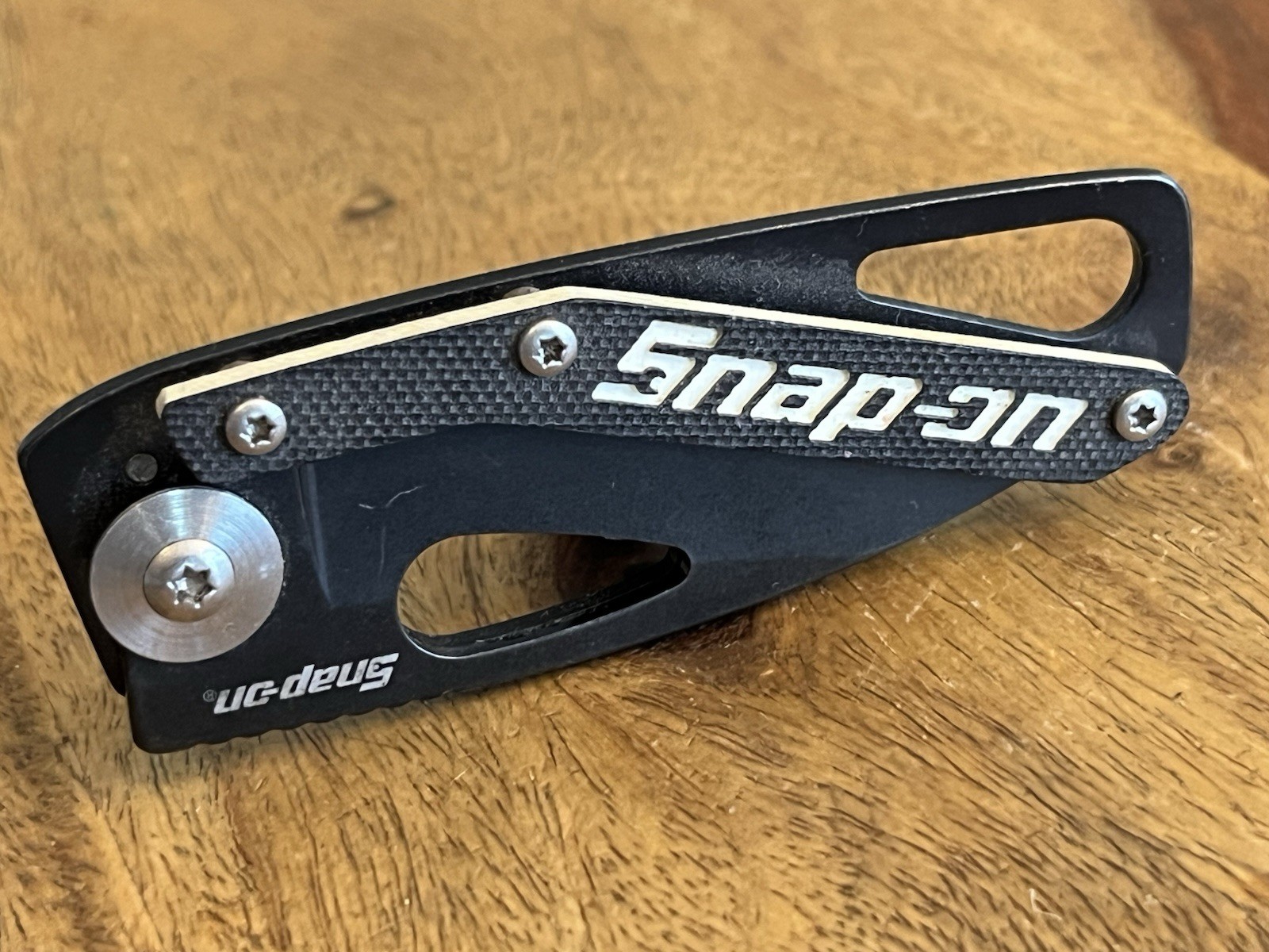 Snap-On BLACK Pocket Knife SUPER NICE!! TSA Confiscated ~TASKCo