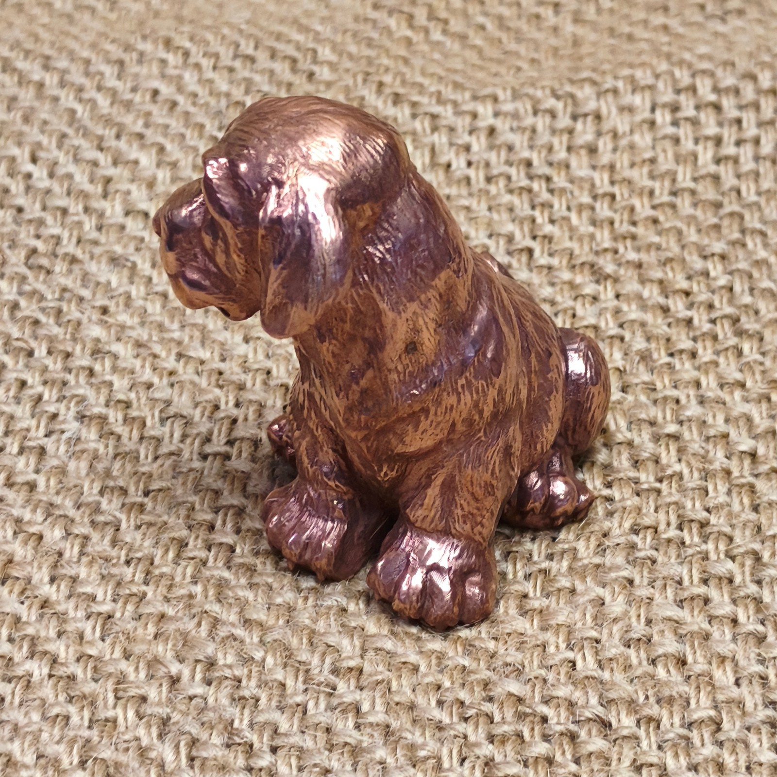 Purple copper sculpture Labrador ornament Artistic animal canine dog
