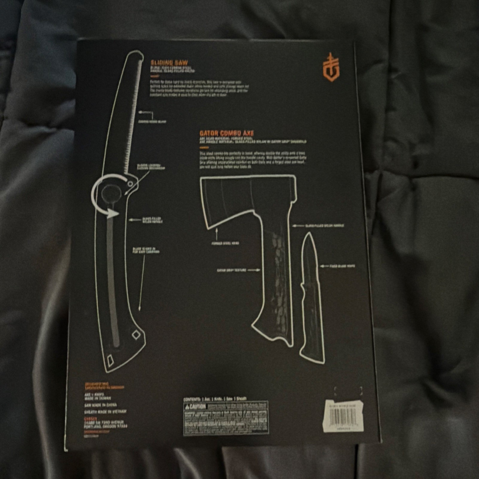 Gerber Gator Combo Axe Knife Saw Multi-Tool Forged Steel Non-Slip Grip Sheath