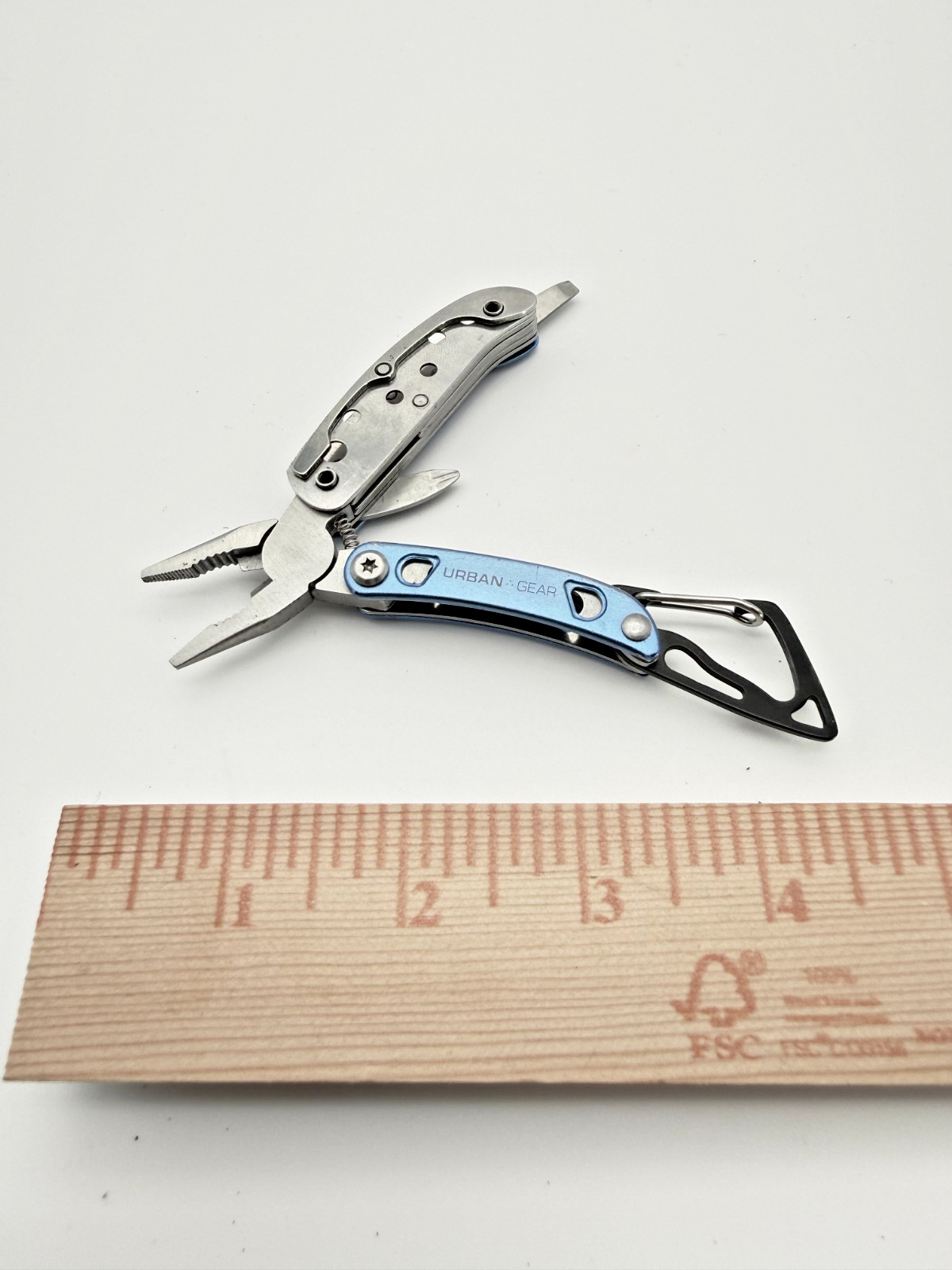 Urban Gear Mini Multi Tool Pliers Knife Screwdriver Carabiner Keychain EDC