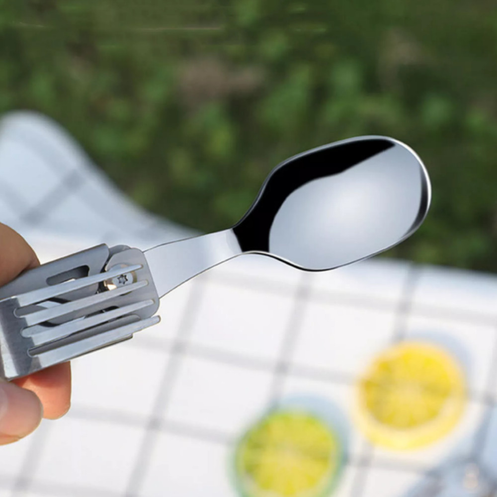 5 in 1 Reusable Spork Spoon Camping Bottle Opener Utensil Camping Silverware