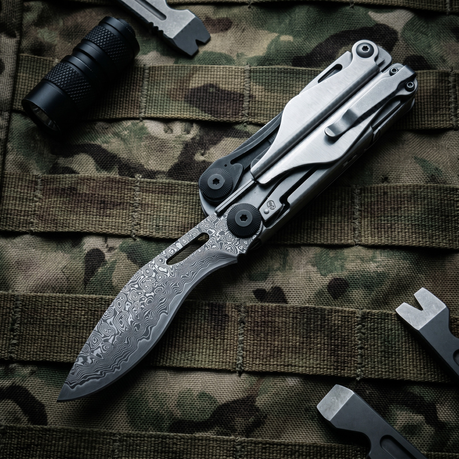 VG10 Damascus Blades Jaws for Leatherman Multitool Replacement Parts