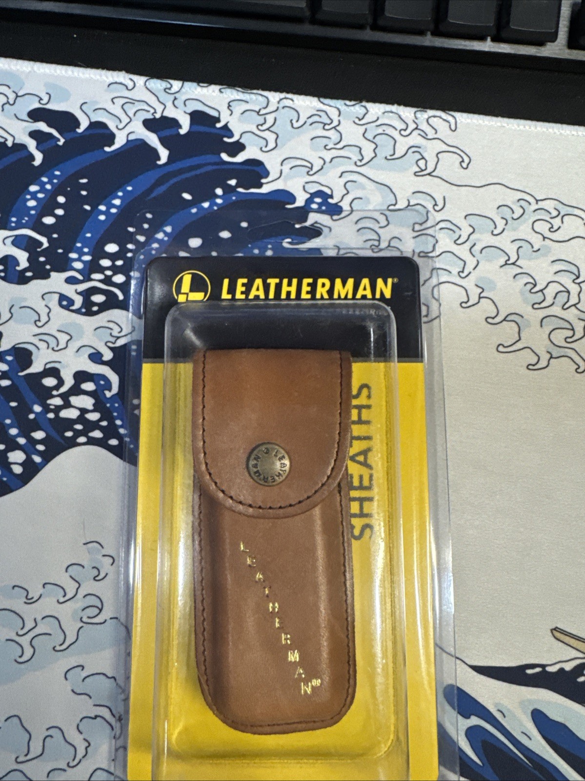 Heritage Leather Snap Sheath for Multi-Tools, Brown, Small