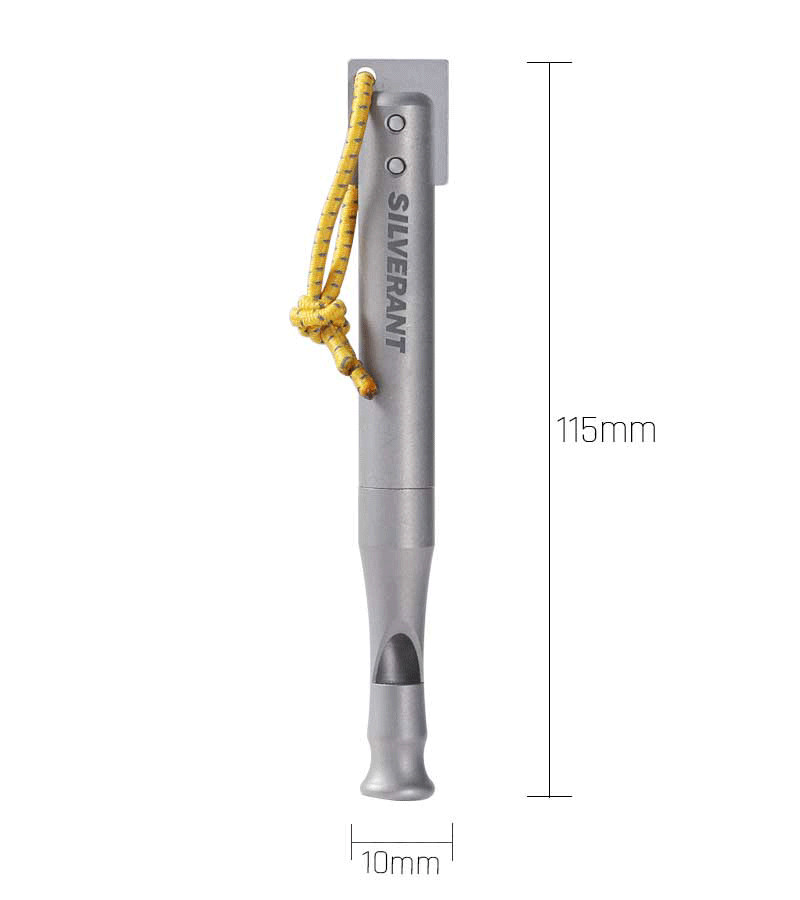 EDC Titanium Whistle Waterproof Flint Outdoor Camping survival Tool Keychain