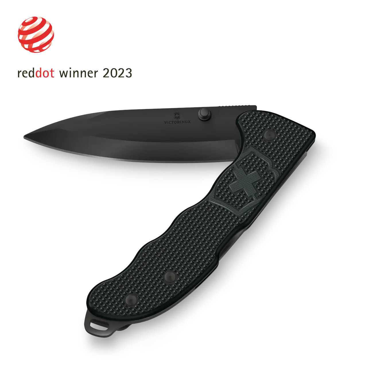 Victorinox Evoke BS Alox Large Pocket Folding Knife Black Single Hand Blade