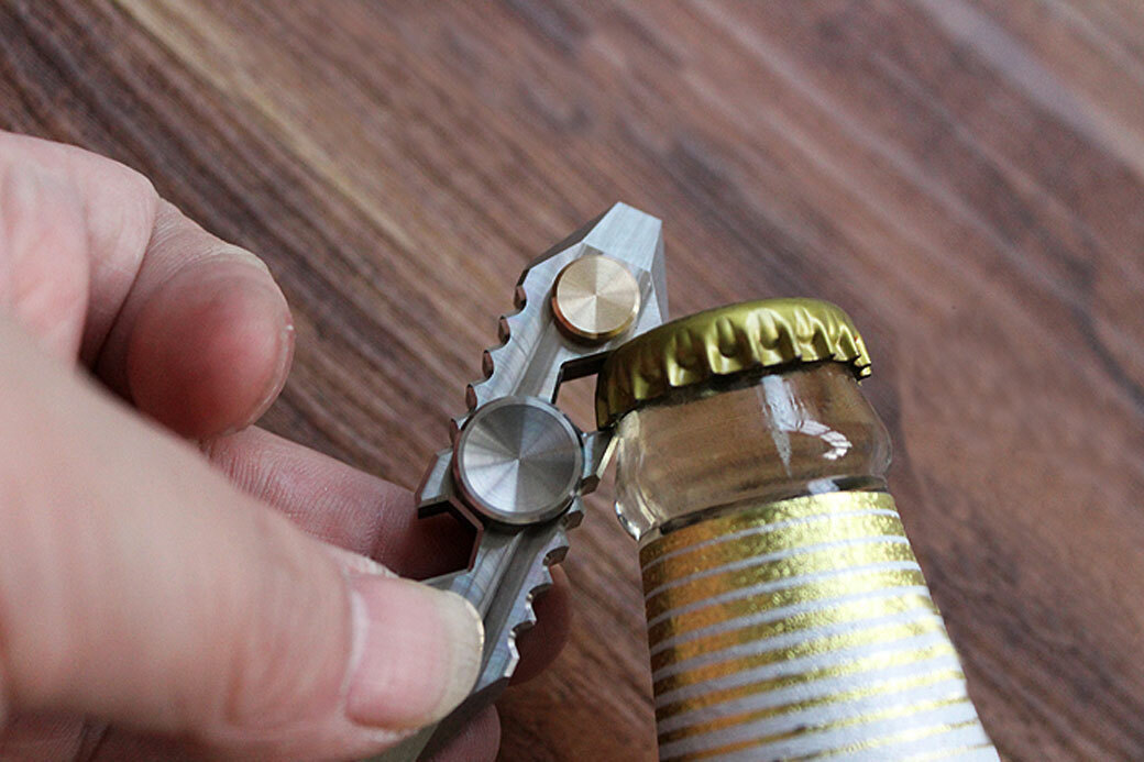 TC4 Titanium Finger Spinner EDC Toy Multi Pry Bar Bottle Opener Crowbar Tool